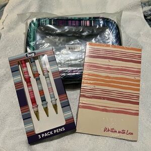 ❤️Lug Love Stripe Gift Set -Notebook,Pen and Clear Zip Pouch.